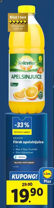 Lidl Färsk apelsinjuice erbjuda