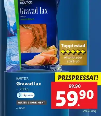 Lidl NAUTICA Gravad lax erbjuda