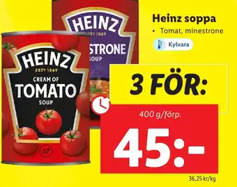 Lidl Heinz soppa erbjuda