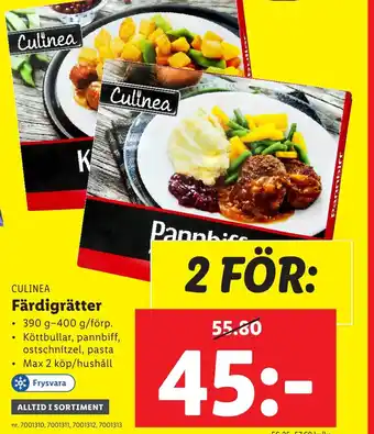 Lidl CULINEA Färdigrätter erbjuda