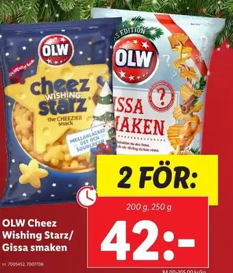Lidl OLW Cheez Wishing Starz/ Gissa smaken erbjuda
