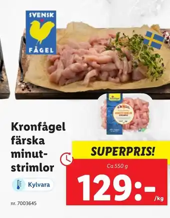 Lidl Kronfågel färska minut-strimlor erbjuda