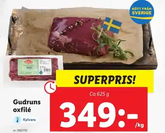 Lidl Gudruns oxfilé erbjuda