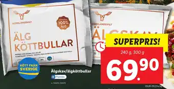 Lidl Älgskav/älgköttbullar erbjuda