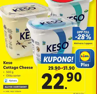 Lidl Keso Cottage Cheese erbjuda