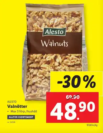 Lidl ALESTO Valnötter erbjuda
