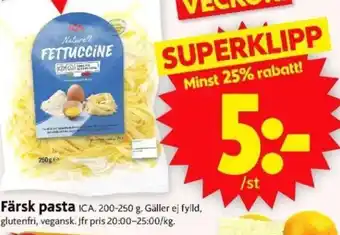 ICA Supermarket Färsk pasta ICA erbjuda