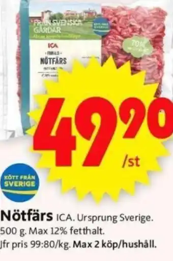 Nötfärs ICA