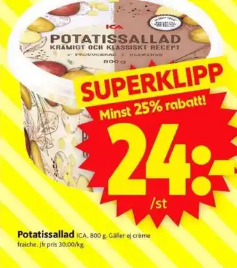 ICA Supermarket Potatissallad ICA erbjuda