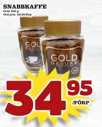 Supergrossen SNABBKAFFE Gold erbjuda