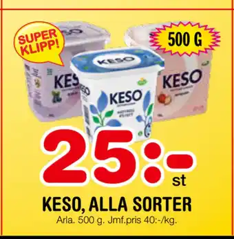 Nya Pulsen Keso, alla sorter erbjuda