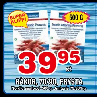 Nya Pulsen Räkor, 70/90, frysta erbjuda