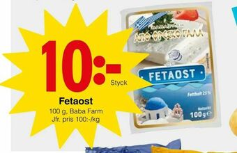Matöppet Fetaost erbjuda