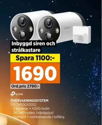 Power Tp-link övervakningskamera erbjuda