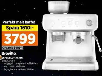 Power Breville espressomaskin erbjuda