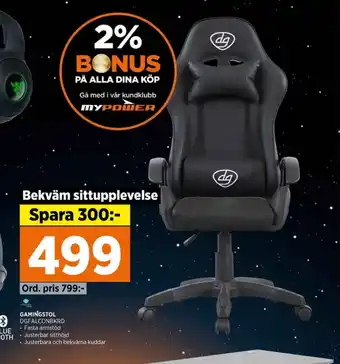 Power Dg gamingstol erbjuda