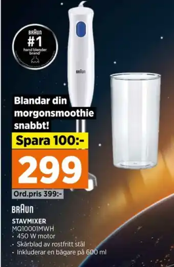 Power Braun stavmixer erbjuda