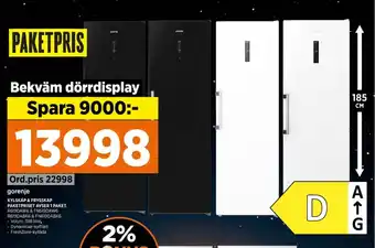 Power Gorenje kyl- & frysskåp erbjuda