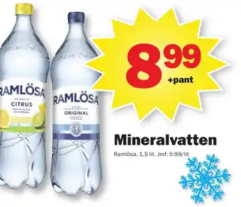 Pekås Mineralvatten Ramlösa erbjuda