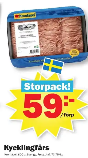 Pekås Kycklingfärs Kronfågel erbjuda