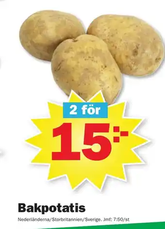 Pekås Bakpotatis erbjuda