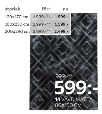 XXXLutz Vävd matta 80x150 cm erbjuda