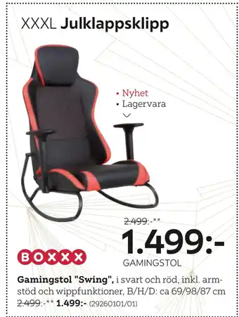 XXXLutz Gamingstol swing erbjuda
