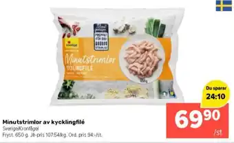 Coop Extra Minutstrimlor av kycklingfilé erbjuda