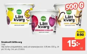 Coop Extra Smaksatt lättkvarg Coop erbjuda