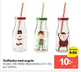 Julflaska med sugrör