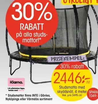EKO Studsmatta med skyddsnät, 4 meter erbjuda