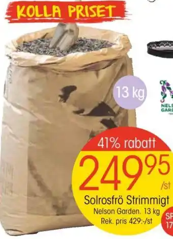 EKO Solrosfrö Strimmigt Nelson Garden. 13 kg erbjuda