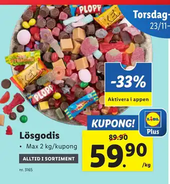 Lidl Lösgodis erbjuda