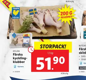 Lidl Färska kycklingklubbor erbjuda
