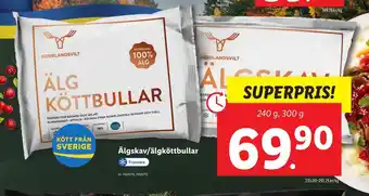 Lidl Älgskav/älgköttbullar erbjuda