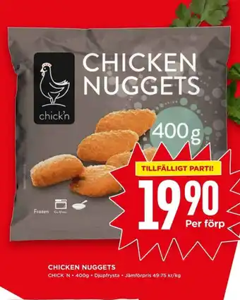 Willys CHICKEN NUGGETS CHICK'N 400 g erbjuda