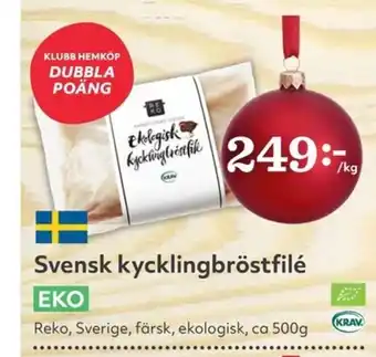 Hemköp Svensk kycklingbröstfilé erbjuda