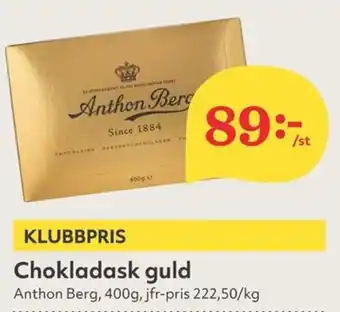 Chokladask guld Anthon Berg 400 g