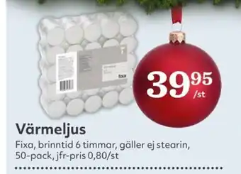 Hemköp Värmeljus Fixa erbjuda