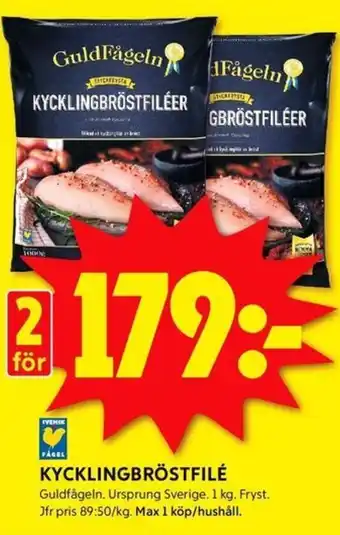 ICA Kvantum KYCKLINGBRÖSTFILÉ Guldfågeln erbjuda