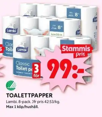 ICA Kvantum TOALETTPAPPER erbjuda