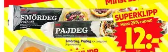 ICA Supermarket Smördeg, Pajdeg erbjuda