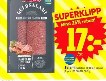 ICA Supermarket Salami erbjuda
