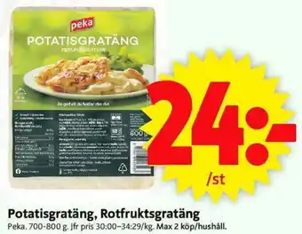 ICA Supermarket Potatisgratäng, Rotfruktsgratäng erbjuda