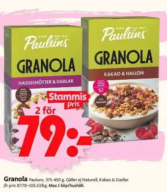 ICA Supermarket Granola erbjuda