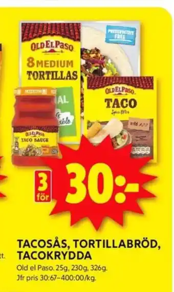 ICA Kvantum Old el paso taco kryddmix erbjuda