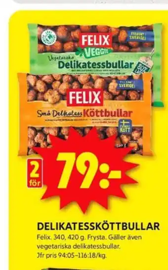 ICA Kvantum Felix köttbullar erbjuda