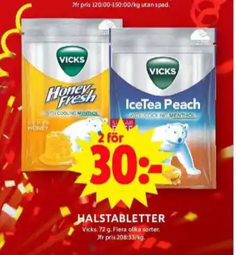 ICA Maxi Honey fresh halstabletter erbjuda