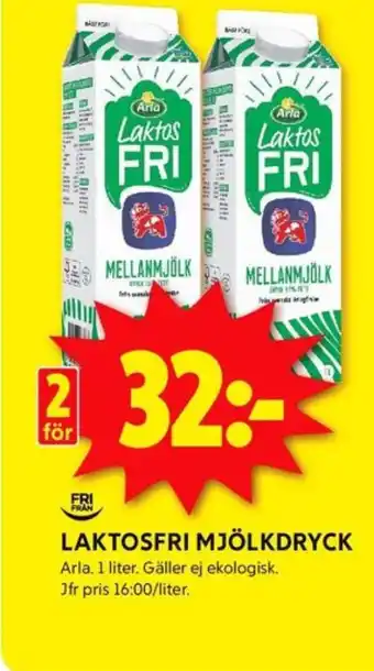 ICA Kvantum Arla mellanmjölk erbjuda