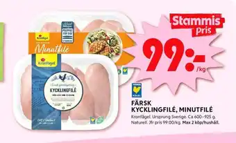 ICA Kvantum Kronfågel kycklingfilé erbjuda